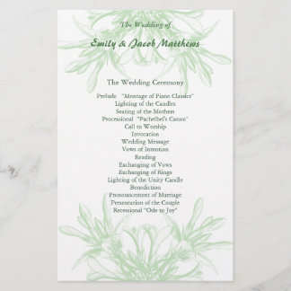 Programa de Bodas Florales Pálidas y de Casa Blanc