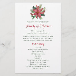 Programa de Bodas Florales Rojas para Navidades de