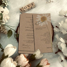 Programa de Bodas Florales Rústicas Kraft Dried