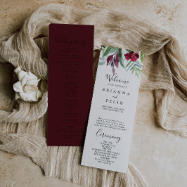 Programa de Bodas Florales Tropicales de Caligrafí