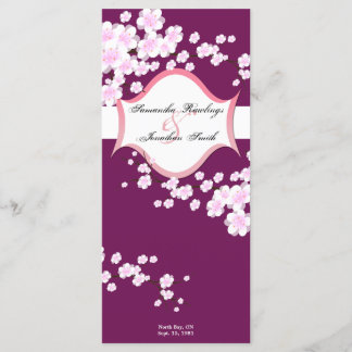 Programa de bodas - Flores de cerezo sangriento y