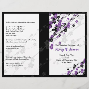 Programa de Bodas Flores Japonesas Púrpura