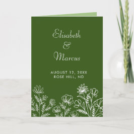 Programa de bodas floridas y elegantes