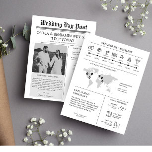 Programa de Bodas Folleto de Periódico Cronología