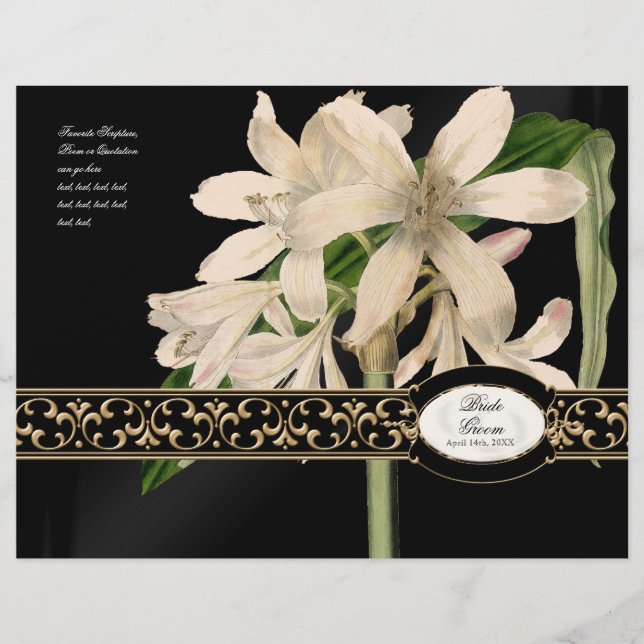 Programa de Bodas Formales de Oro de Lirio de Vint (Anverso)