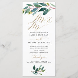 Programa de bodas gay de los Verdes de los Jardíne