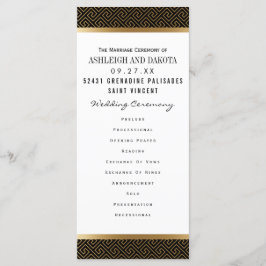 Programa de bodas | Geométrica de oro formal en ne