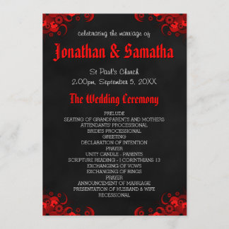 Programa de Bodas Góticas de Carbono Negro Floral