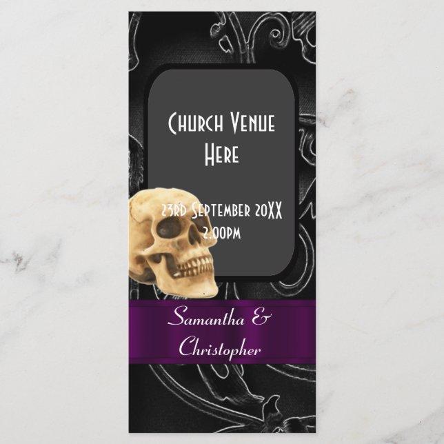 Programa de bodas góticas negras (Anverso)