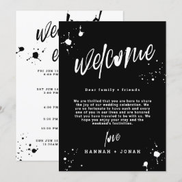 Programa de bodas Grunge Halloween Boda de bienven