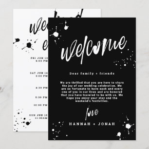 Programa de bodas Grunge Halloween Boda de bienven