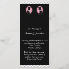 Programa de bodas homosexuales de siluetas de colo