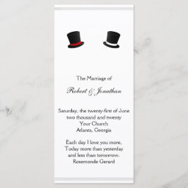 Programa de bodas homosexuales de sombrero y amarr