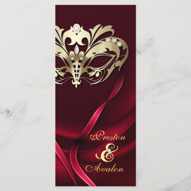 Programa de Bodas Joyas de la Mascarada de Oro (Anverso)