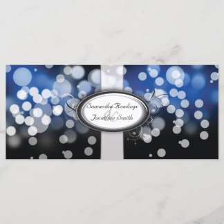 Programa de Bodas - Luces Brillantes Azules y Plat