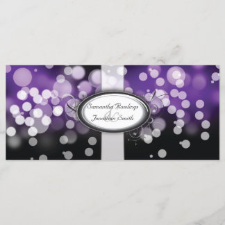 Programa de Bodas - Luces Brillantes Moradas y Pla