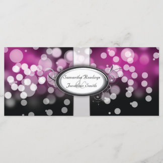 Programa de bodas - Luces brillantes rosas y plate