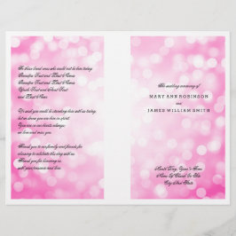Programa de bodas Luces Purpurinas rosadas