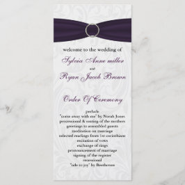 programa de bodas moradas damasquinadas