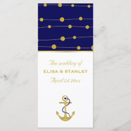 programa de bodas náuticas de anclaje de Relieve m