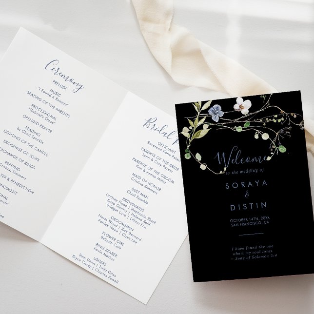 Programa de Bodas Negras con Floral de Bosques Sil (Subido por el creador)