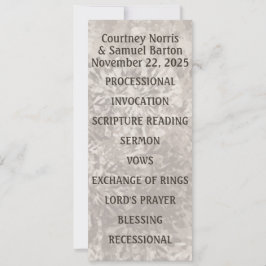 Programa de bodas neutrales "Pintadas por Esponja"