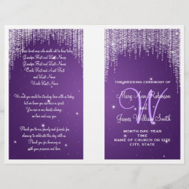 Programa de bodas Noche Dazzle Purple