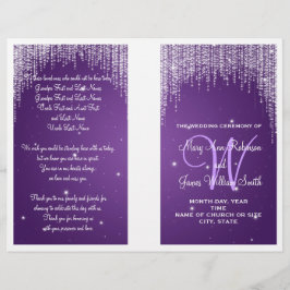 Programa de bodas Noche Dazzle Purple