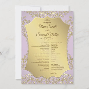 Programa De Bodas Oro Y Rosa