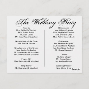 Programa de bodas, página 1 de 2.