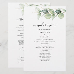 Programa de bodas para el follaje Eucalyptus Green