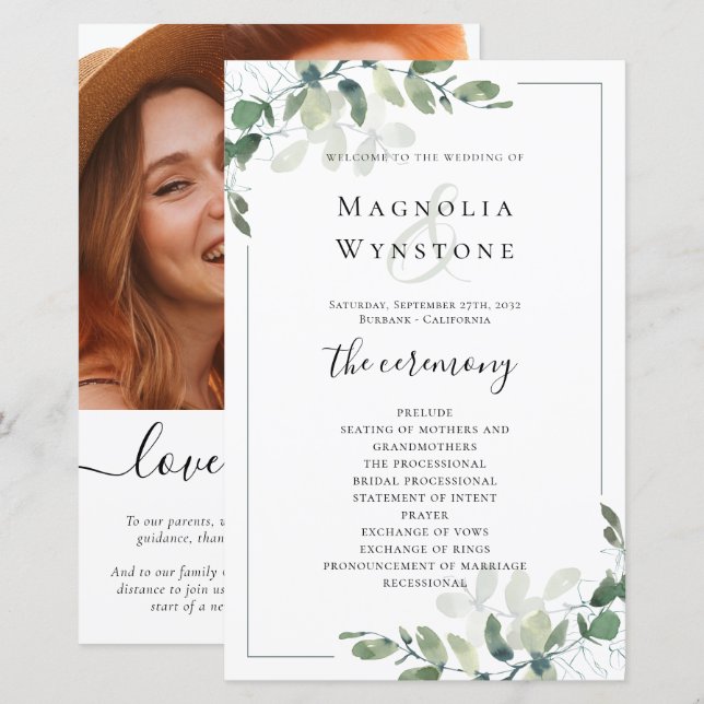 Programa de bodas para la ecología del Eucalyptus (Anverso / Reverso)