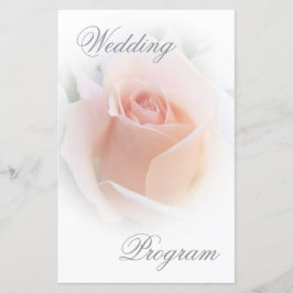 Programa de bodas Peach Pink Rosebud
