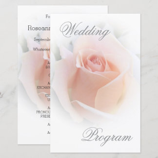 Programa de bodas Peach Pink Rosebud