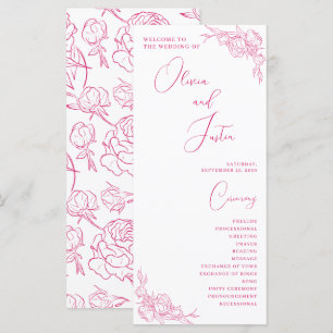 Programa de bodas Peony Elegance