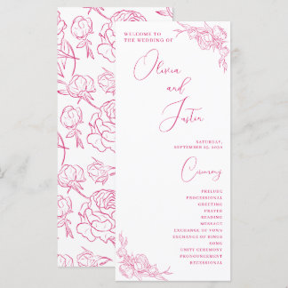 Programa de bodas Peony Elegance