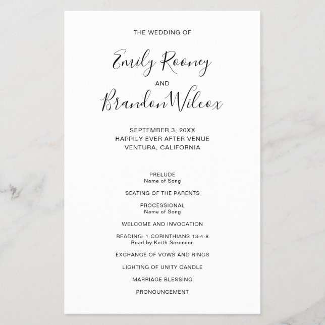 Programa de Bodas Presupuestarias Modernas de Blan (Frente)