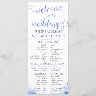 Programa de Bodas - Programa de Bodas de Acuarela 