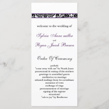 programa de bodas púrpura en la frontera de damasc