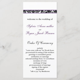 programa de bodas púrpura en la frontera de damasc