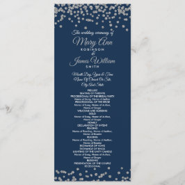 Programa de bodas Purpurina de Faux Plata Armada C