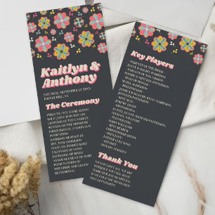 Programa de Bodas Retro Groovy de Flower Power 70