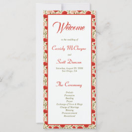 Programa de Bodas Románticas de Flores Rojas