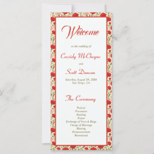 Programa de Bodas Románticas de Flores Rojas