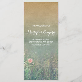 programa de bodas romántico rústico de verano