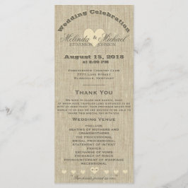 Programa de bodas Rústica Linen