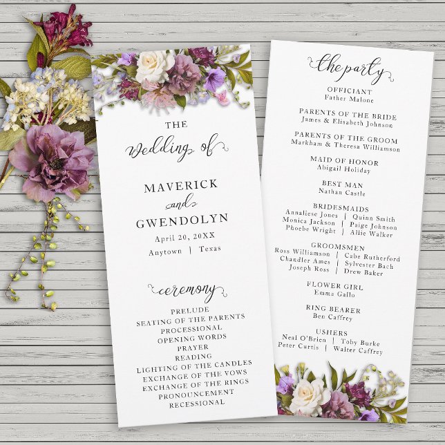 Programa de Bodas Rústicas con Flores de Primavera (Subido por el creador)