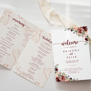 Programa de Bodas Rústicas Florales Dobles de Vera