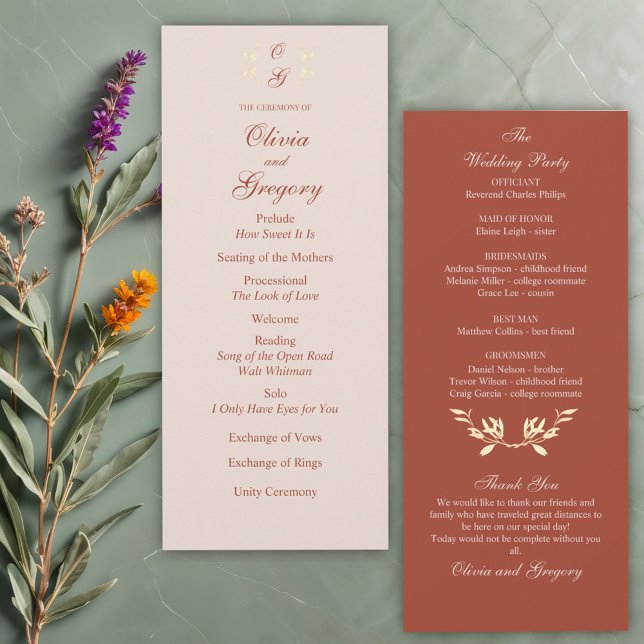 Programa de Bodas Rústicas Florales y sin Tiempo (Subido por el creador)