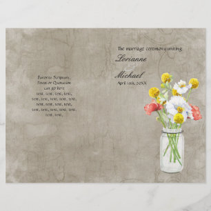 Programa de Bodas Rústicas Mason Jar Bouquet